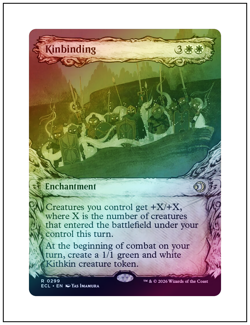 1x Kinbinding, Showcase Art Foil, Lorwyn Eclipsed, Magic MTG NM - Image 1
