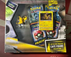 DETECTIVE PIKACHU Cafe Figure Collection SEALED Pokemon TCG 6x Booster Packs - Image 2