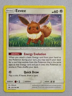 Eevee 101/149 Common Sun & Moon Pokemon Near Mint - Image 1