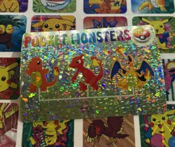 Pokemon Charizard Vintage Pocket Monsters Vending HOLO Prism Sticker 99 Nintendo - Image 3