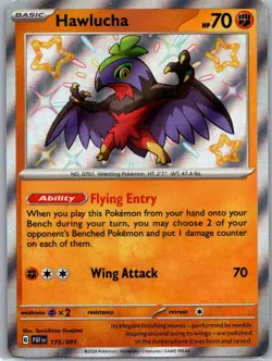 Pokemon Hawlucha Shiny Rare Holo SV: Paldean Fates 2024 175/091 NM - Image 1