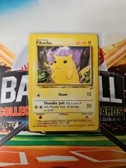 Pikachu 87/130 Yellow Cheeks, 1995 Vintage Base Set 2-Gnaw - Pokemon TCG - Image 1