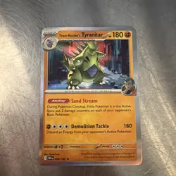 Pokemon TCG Team Rocket’s Tyranitar 096/182 Destined Rivals Stamped Promo NM - Image 1