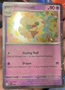 Pokemon TCG Mega Evolutions Whimsicott Cosmos Holo Black Star Promo #019 (A) - Image 1