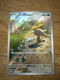 Pokemon TCG Paldean Wooper 102/094 Illustration Rare Phantasmal Flames Near Mint - Image 1