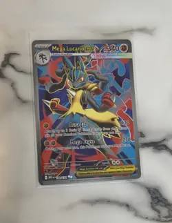 Pokemon TCG Holo Ultra Rare Full Art Mega Lucario EX 160/132 - Image 1