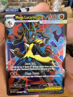 Pokemon TCG Holo Ultra Rare Full Art Mega Lucario EX 160/132 - Image 1