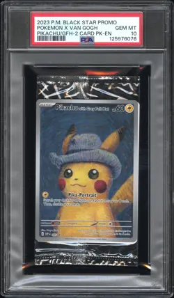 Pokemon Pikachu with Grey Felt hat Van Gogh 085 Graded Sealed Promo PSA 10 - Image 1