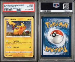 PSA 10 2020 POKEMON SWSH BLACK STAR PROMO SINGLE PACK BLISTERS #039 PIKACHU-HOLO - Image 3