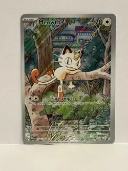 Meowth 106/094 Pokemon Phantasmal Flames Illustration Rare Near Mint (NM) 2025 - Image 1