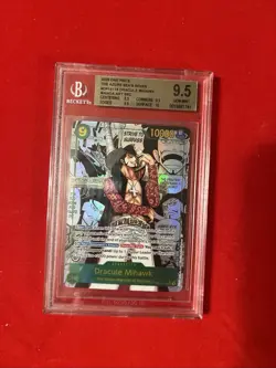 One Piece Dracule Mihawk Azure Sea's Seven Manga Alt Art OP14-119 BGS 9.5 - Image 1
