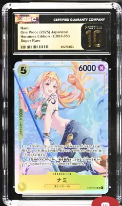 2025 ONE PIECE JPN HEROINES EDITION SR EB03-053 NAMI CGC 10 PRISTINE BLACK LABEL - Image 1