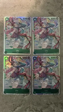 Lot 4x OP13-023 Uta SR Playset -One Piece TCG- Carrying On His Will - Image 1