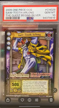 2006 One piece CCG - SAW TOOTH ARLONG - QUEST BEGINS SILVER PSA 10 #CH029 - Image 1