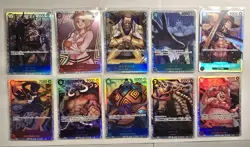 One Piece Japanese Super RARE SR - 10 Card Lot Kaido, Sabo, Big Mom and More - Image 1