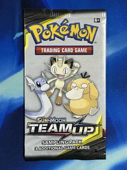 Sun & Moon Team Up Booster Pack Fun Pack 3 Card Sample Pack Sealed Nm Mint - Image 1