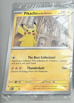 Pikachu At The Museum Pokemon Natural History Museum Jumbo Promo Pokemon Card - Image 1