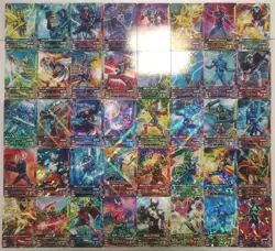 Lot of 40 Japanese Kamen Rider Battle: Ganbarizing Rare Card Set - Image 1