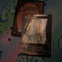 Wooded Foothills Full Art Foil Fetch Land Play Test Mtg Card - Image 2