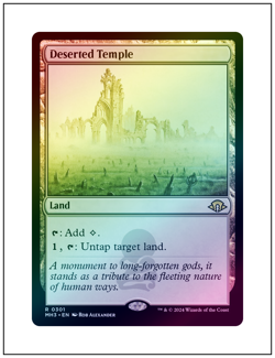 1x Deserted Temple, Foil, Magic the Gathering MTG NM - Image 1