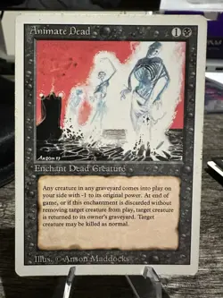 MTG (Magic: The Gathering) Revised Edition Animate Dead (LP) - Image 1