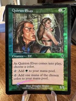 MTG (Magic: The Gathering) Invasion Foil Quirion Elves (LP) - Image 1