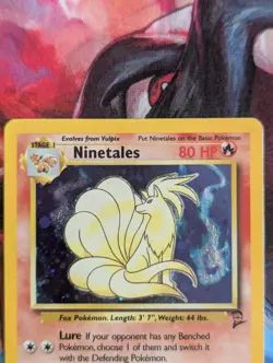 Pokemon TCG Ninetales 13/130 Base Set 2 Holo Unlimited Rare Card MP - Image 2