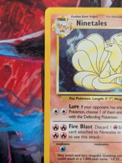 Pokemon TCG Ninetales 13/130 Base Set 2 Holo Unlimited Rare Card MP - Image 4