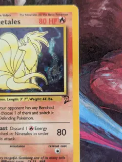 Pokemon TCG Ninetales 13/130 Base Set 2 Holo Unlimited Rare Card MP - Image 5