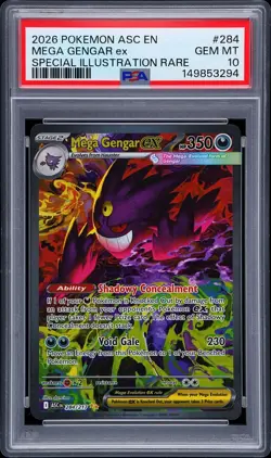 2026 POKEMON ASCENDED HEROES MEGA GENGAR EX SIR PSA 10 - Image 1