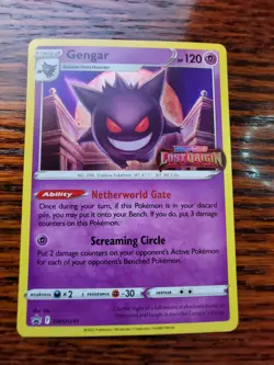 Pokemon GENGAR SWSH241 - Lost Origin - PRERELEASE HOLO PROMO - NEAR MINT - Image 1