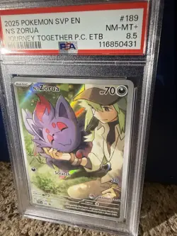 2025 POKEMON SVP JOURNEY TOG P.C. STAMPED BLACK STAR PROMO 189 N’S ZORUA PSA 8.5 - Image 3