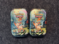 Pokemon TCG: Scarlet & Violet Prismatic Evolutions Mini Tin Leafeon x2 | SEALED✅ - Image 1