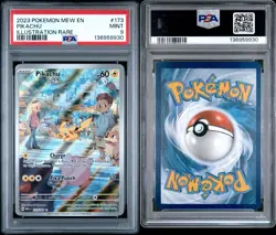 2023 POKEMON MEW EN-151 #173 PIKACHU ILLUSTRATION RARE PSA 9 - Image 3