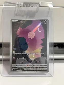Pokemon Munna 116/086 BLK EN 70 HP 10 Attack Full Art Holo Basic Psychic Rare - Image 2