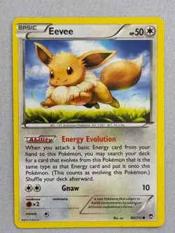 Eevee 80/111 Common Furious Fists Pokemon Near Mint - Image 1