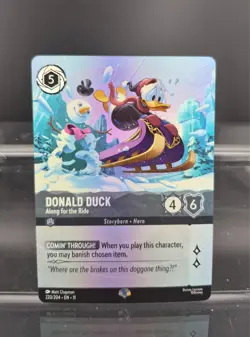Disney Lorcana Donald Duck - Along for the Ride 220/204 Winterspell Epic - Image 1