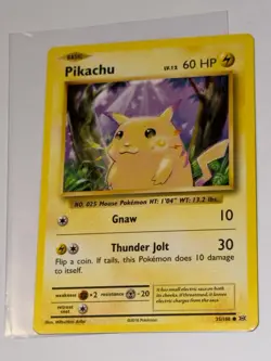 2016 Pokemon Evolutions Pikachu 35/108 NM/M Common Base Card Fat Pikachu 146 - Image 3