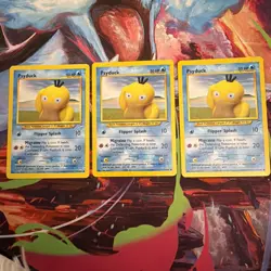 THREE : Pokemon Neo Destiny TCG Psyduck Card Regular, Common, 79/105 - Image 1