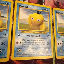 THREE : Pokemon Neo Destiny TCG Psyduck Card Regular, Common, 79/105 - Image 3