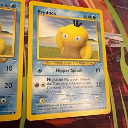 THREE : Pokemon Neo Destiny TCG Psyduck Card Regular, Common, 79/105 - Image 4