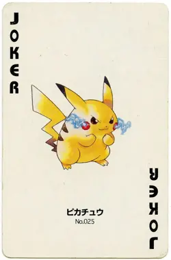 2000 Pikachu JOKER Pokemon Silver Part 2 Playing Card Japan Original - Image 2