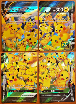 Pikachu V-UNION Set 025/- 028/028 S8a 25th Anniversary Japanese Pokemon Card NM - Image 1