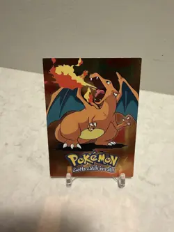 Charizard E6 of 12 Movie Edition Foil Topps 1999 Blue logo Pokemon Card - Image 1