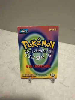 Charizard E6 of 12 Movie Edition Foil Topps 1999 Blue logo Pokemon Card - Image 2