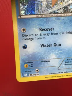 Staryu 004/034 CLB NM Trading Card Game Classic Holo Pokemon #654 - Image 4