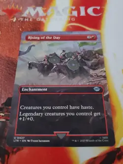 Mtg. Rising of the Day. Borderless. Lord of the Rings. Pack Fresh - Image 1