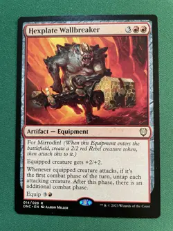 2023 - Hexplate Wallbreaker R MTG Commander: Phyrexia: All Will Be One M/NM - Image 1