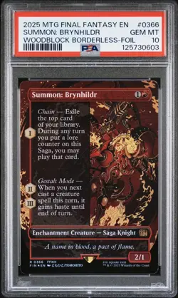 Summon: Brynhildr (Borderless Foil) - #366 - Final Fantasy - PSA 10 - Image 2