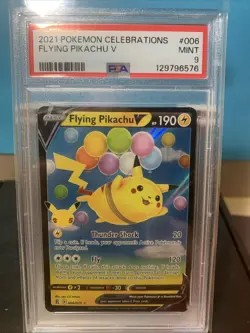 2021 POKEMON CELEBRATIONS FLYING PIKACHU V006/025 HOLO PSA 9 - Image 1